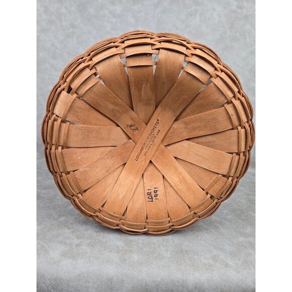 Longaberger Large Fruit Basket and Protector 13" Diameter - Picture 3 of 5